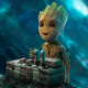 A wide-eyed Baby Groot (Vin Diesel) in Guardians of the Galaxy, Vol. 2.